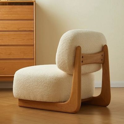 Upgrade Your Hotel with Nordic Design Modern Solid Wood Chair Lamb Wool Dining Room Wooden Chairs