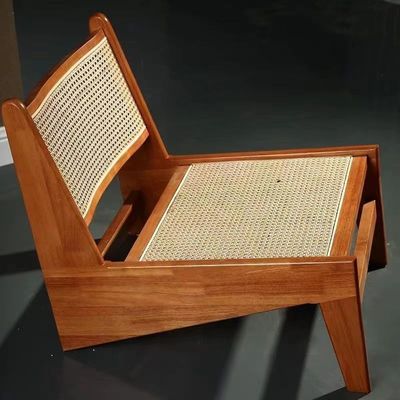 Living Room Chair Design Classical Solid Wood Rattan Chair for Nordic Lounge and Contemporary Furniture
