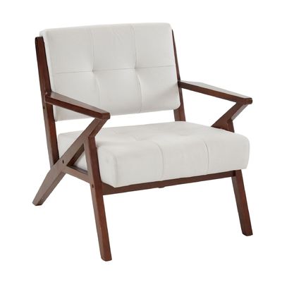 Living Room Chair with Fabric Cover Material Modern Solid Wood Single Sofa Chair