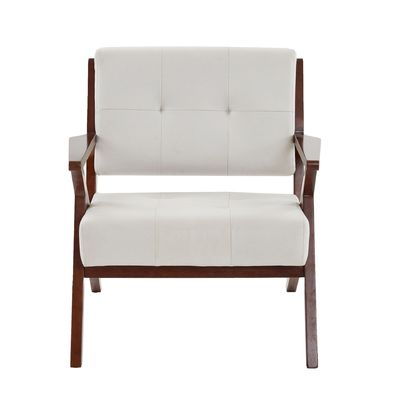 Living Room Chair with Fabric Cover Material Modern Solid Wood Single Sofa Chair