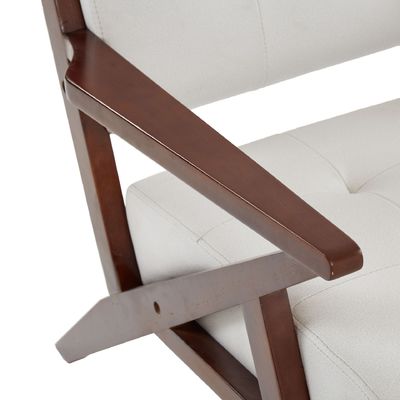 Living Room Chair with Fabric Cover Material Modern Solid Wood Single Sofa Chair