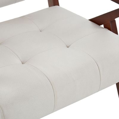 Living Room Chair with Fabric Cover Material Modern Solid Wood Single Sofa Chair