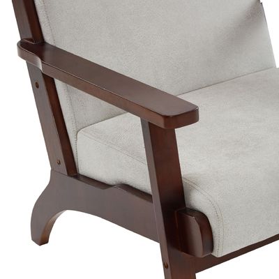 Living Room Modern Arm Sofa Fabric Chaise Lounge Single Sofa Chair with Wabi-Sabi Customized Design