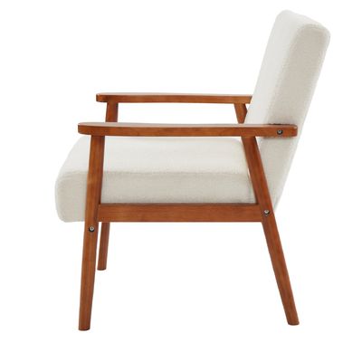 Outdoor Solid Wood Fabric Wooden Sofa Chair for Living Room and Hotel Mail Packing N Modern Design Soft Seat Chair