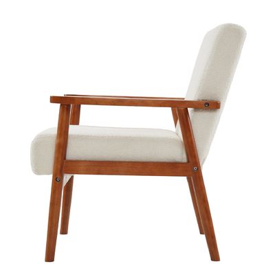 Outdoor Solid Wood Fabric Wooden Sofa Chair for Living Room and Hotel Mail Packing N Modern Design Soft Seat Chair