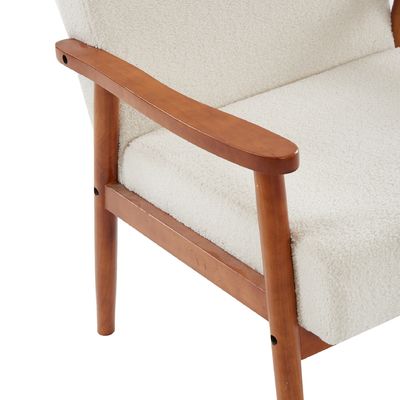 Outdoor Solid Wood Fabric Wooden Sofa Chair for Living Room and Hotel Mail Packing N Modern Design Soft Seat Chair