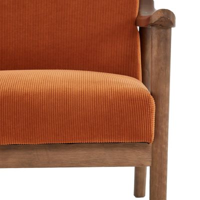 Modern Fabric Chaise Lounge Sofa Single Sofa Chair Solid Wood Sofa Chair with Mail Packing in Leisure Chair Style