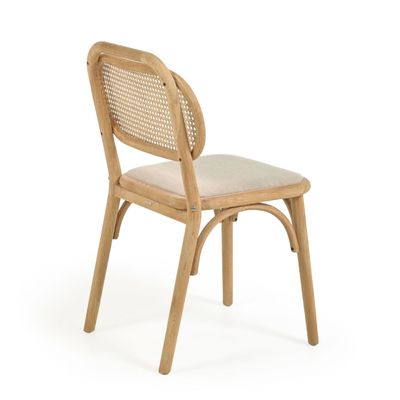 Modern Solid Wood Dining Chair in Natural Color for Restaurant Furniture