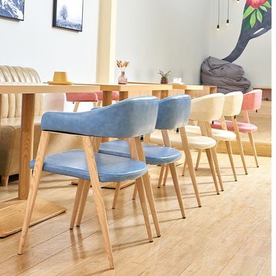 Modern Style Soft Seat Chair for Living Room and Hotel Solid Wood Fabric Wooden Dining Chair of Modern Design