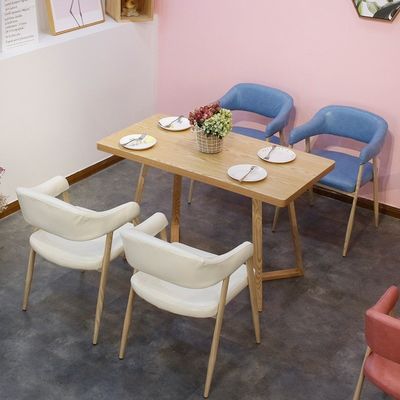 Modern Style Soft Seat Chair for Living Room and Hotel Solid Wood Fabric Wooden Dining Chair of Modern Design