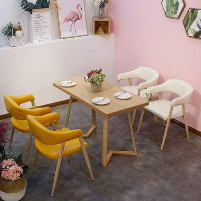 Modern Style Soft Seat Chair for Living Room and Hotel Solid Wood Fabric Wooden Dining Chair of Modern Design