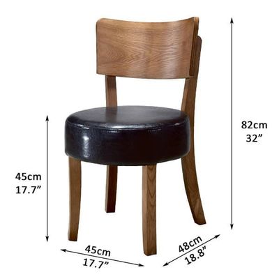 Solid Wooden Chair for Nordic Style Paddle Leisure Cafe Dining Chair Home Upholstery Chair