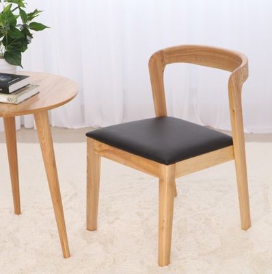 Modern Nordic Design Solid Wood PU Leather Dining Room Chair with Nitrolacquer Finish and Mail Packing