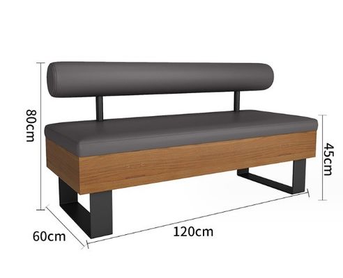 Modern Nordic Design Solid Wood Chair PU Leather Living Room Sofa Wooden Chairs Booth for Comfortable Seating Experience