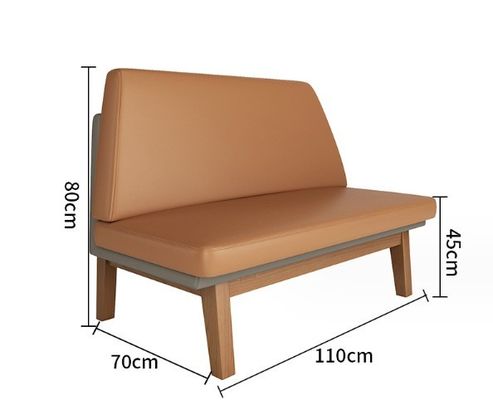 Modern Nordic Design Solid Wood Chair PU Leather Living Room Sofa Wooden Chairs Booth for Comfortable Seating Experience