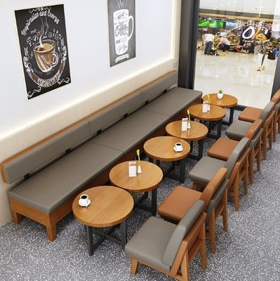 Modern Nordic Design Solid Wood Chair PU Leather Living Room Sofa Wooden Chairs Booth for Comfortable Seating Experience
