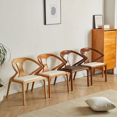 2023 Wood Restaurant Chair Black/Natural/Walnut/Customized Wood Dining Chairs for Hotel Dining