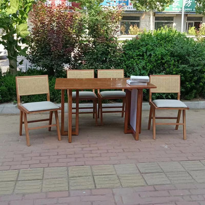 Dining Chair for Cafes and Restaurants 2023 Solid Wood PU Leather Nordic Style Modern Design