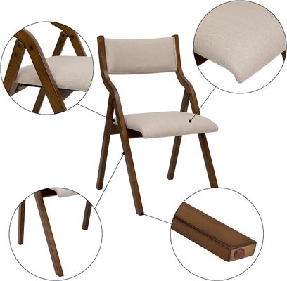 Customized Designs Wood Dining Chair Nordic Modern Natural Solid Wood Foldable Dining Chair For Restaurant Mail packing Y