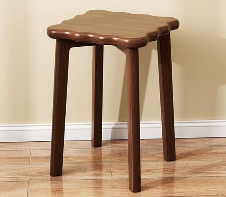 Rattan Cover Wooden Chair Space-Saving Design Solid Wood Frame 33*33*45cm Dining Chair