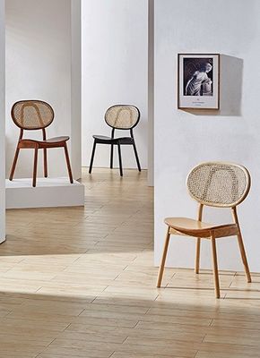 Experience the Perfect Blend of Classic and Modern with Fabric Covered Wood Dining Chair in Italian Style