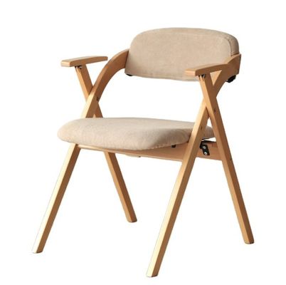 Wood Dining Chair Living Room in Modern Style W52.5*D60*H77.5CM with Foldable Design