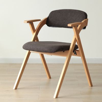 Wood Dining Chair Living Room in Modern Style W52.5*D60*H77.5CM with Foldable Design