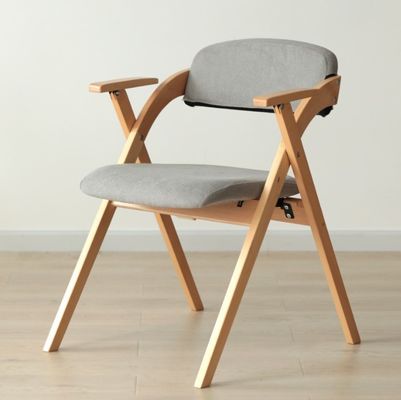 Wood Dining Chair Living Room in Modern Style W52.5*D60*H77.5CM with Foldable Design