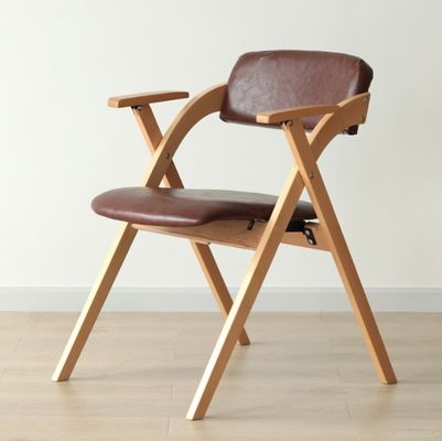 Wood Dining Chair Living Room in Modern Style W52.5*D60*H77.5CM with Foldable Design