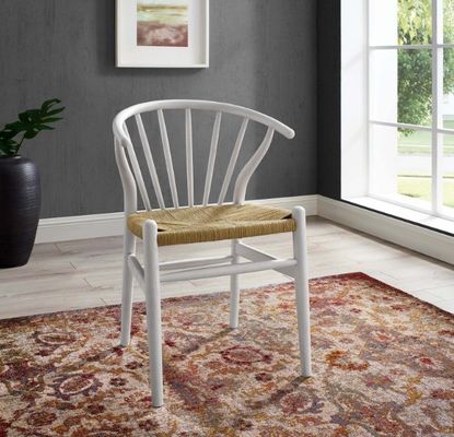 Solid Wood Woven Cord Restaurant Chair Nordic Design European Modern Dining Furntiure for Restaurant Seating