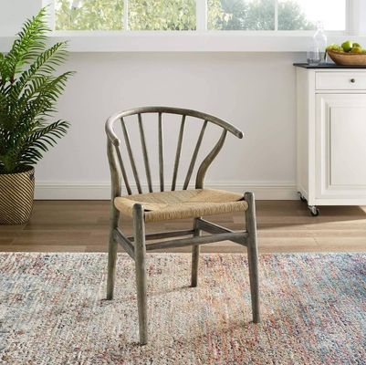 Solid Wood Woven Cord Restaurant Chair Nordic Design European Modern Dining Furntiure for Restaurant Seating