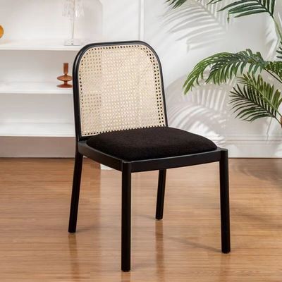 Modern Natural Rattan Solid Wood Dining Chair For Restaurant Dining Chair Dining Room Furniture Specific Dining Chair