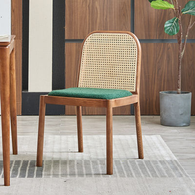 Modern Natural Rattan Solid Wood Dining Chair For Restaurant Dining Chair Dining Room Furniture Specific Dining Chair