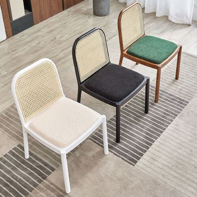 Modern Natural Rattan Solid Wood Dining Chair For Restaurant Dining Chair Dining Room Furniture Specific Dining Chair