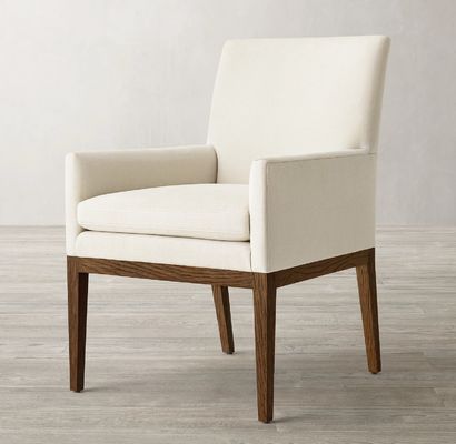 Top Quantity Wooden Armrest Fabric Upholstered Wood Dining Chair for Modern Restaurant and Hotel