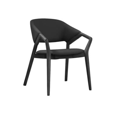 NO Folded Solid Ash Wood Dining Chair for Modern Luxury Wooden Leisure Arm Chair in Hotel Room