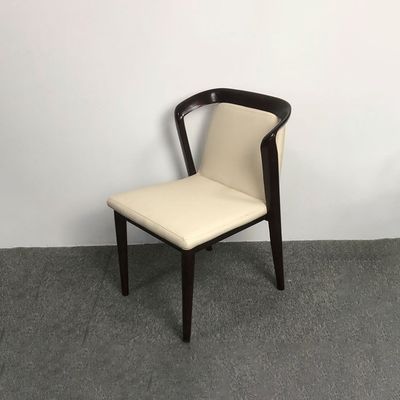 Restaurant Dining Chair Solid Ash Wood Frame Wooden Upholstered Armchairs for Modern Luxury