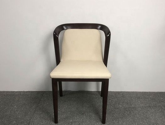 Restaurant Dining Chair Solid Ash Wood Frame Wooden Upholstered Armchairs for Modern Luxury