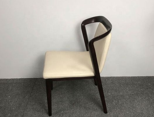 Restaurant Dining Chair Solid Ash Wood Frame Wooden Upholstered Armchairs for Modern Luxury