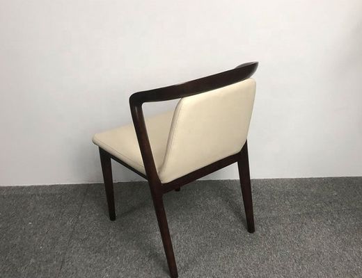 Restaurant Dining Chair Solid Ash Wood Frame Wooden Upholstered Armchairs for Modern Luxury