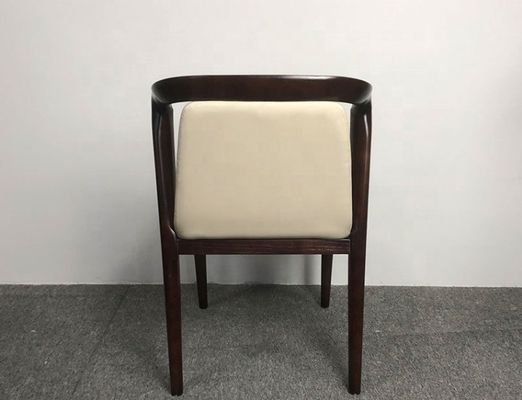 Restaurant Dining Chair Solid Ash Wood Frame Wooden Upholstered Armchairs for Modern Luxury