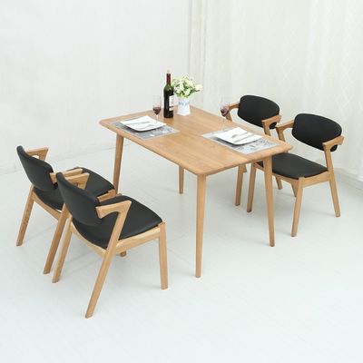 Natural Color Nordic Chair Modern Solid Wood Dining Chair for Restaurant