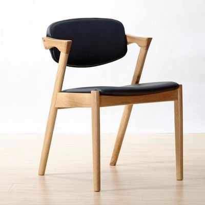 Natural Color Nordic Chair Modern Solid Wood Dining Chair for Restaurant