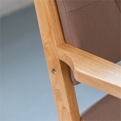 Solid Wood Fabric Wooden Sofa Chair W60*D73*H76CM The Ultimate Seating Solution for Modern Living Room and Hotel