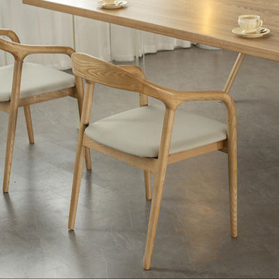 Add a Touch of Elegance to Your Dining Room with Design Modern Nordic Style White Oak Wood Back Dining Chair