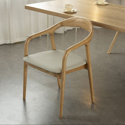 Add a Touch of Elegance to Your Dining Room with Design Modern Nordic Style White Oak Wood Back Dining Chair