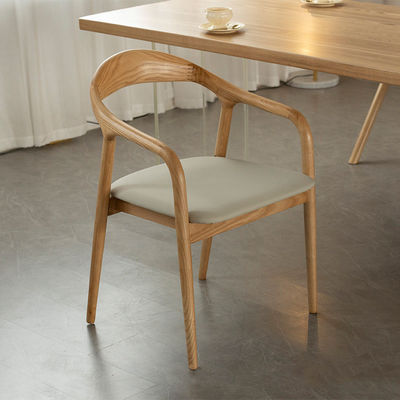 Add a Touch of Elegance to Your Dining Room with Design Modern Nordic Style White Oak Wood Back Dining Chair