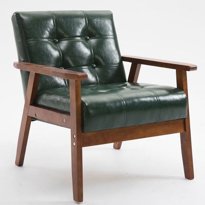 Soft Seat Chair For Apartment Living Room and Hotel Solid Wood Fabric Wooden Sofa Chair with Modern Design