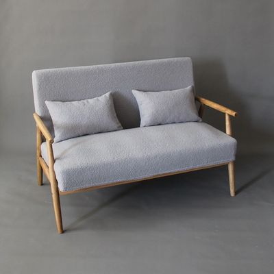 Home Furniture W66*D77*H87CM Solid Wood Fabric Wooden Sofa Chair Modern Design Soft Seat Chair for Living Room and Hotel