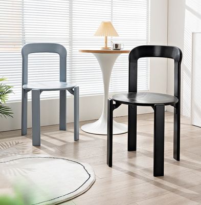 Nordic Modern Hotel Living Room Restaurant Solid Wood Back Dining Chairs with Nitrolacquer Finish